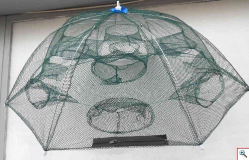 Παγίδα για Ψάρια με 12 Τρύπες – Κιούρτος 90 x 90 x 40 cm