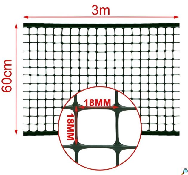 Πλέγμα Κήπου Πλαστικό 60cm x 3m Kmt Style – Ιδανικό για Ερασιτέχνες & Επαγγελματίες Κηπουρούς