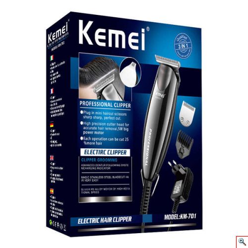 Επαναφορτιζόμενη Κουρευτική - Ξυριστική Μηχανή Kemei KM-701