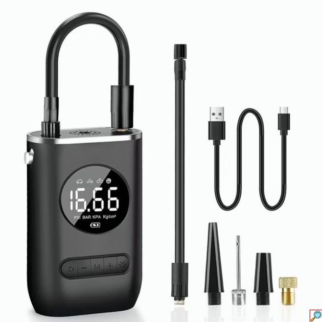 Φορητό Κομπρεσέρ Αυτοκινήτου – 150 PSI, LCD οθόνη, Επαναφορτιζόμενο & Αυτόματο στοπ