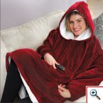 Ζεστή Χειμωνιάτικη Φλις Κουβέρτα με Μανίκια - Διπλής Όψεως - Huggle Hoodie Winter Fleece Blanket