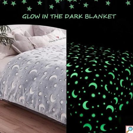 Παιδική Κουβέρτα Fleece που Φωσφορίζει 150x120cm με Λαμπερά Φωσφορίζοντα Σχέδια - Childrens Glow Blanket