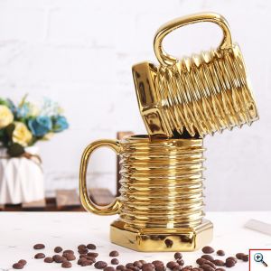 Τρισδιάστατη Κεραμική Κούπα Βίδα 400ml για Καφέ & Τσάι σε Διάφορα Χρώματα