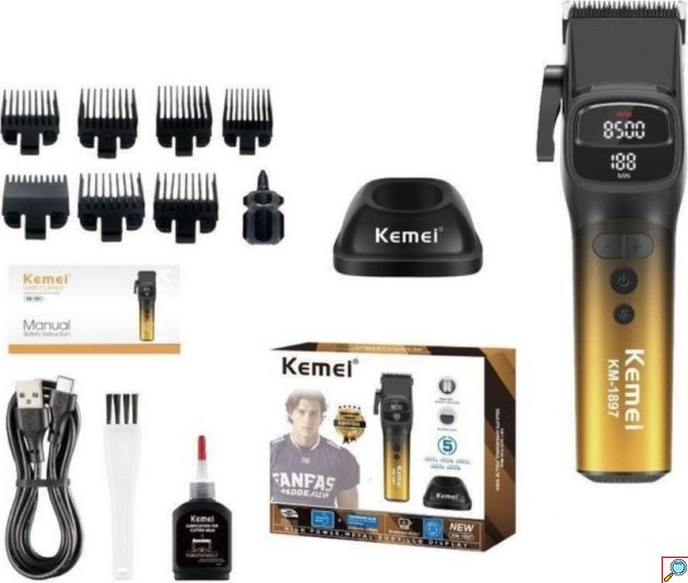 Επαγγελματική Κουρευτική Μηχανή - 9000RPM, Brushless Μοτέρ & LED Οθόνη - Αυτονομία 240 λεπτών, 5 Ταχύτητες & Κεραμική Λεπίδα