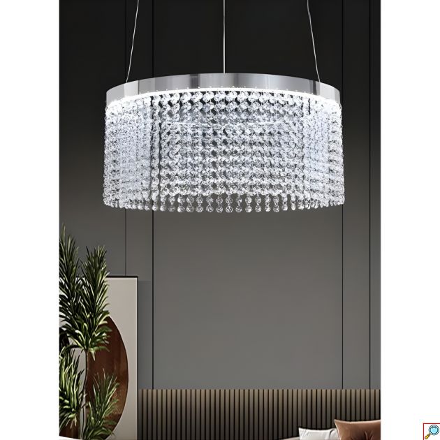 Κρεμαστός Πολυέλαιος με Κρύσταλλα LED 35W 2800LM - 50x120cm - Universo