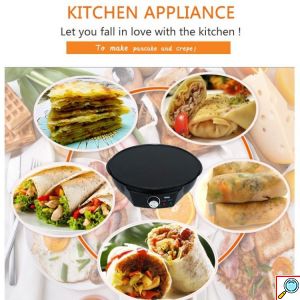 DSP Επαγγελματική Ηλεκτρική Κρεπιέρα 1200W με Ρύθμιση Θερμοκρασίας Μαύρο - Crepe Maker KC3018