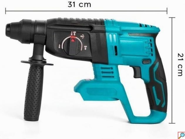 Επαναφορτιζόμενο Κρουστικό Δράπανο Brushless 48VF – 4 Λειτουργίες & 2 Μπαταρίες - Διάτρηση, Καλέμισμα, Βίδωμα, Ελαφριά Κρούση για Μπετόν, Ξύλο