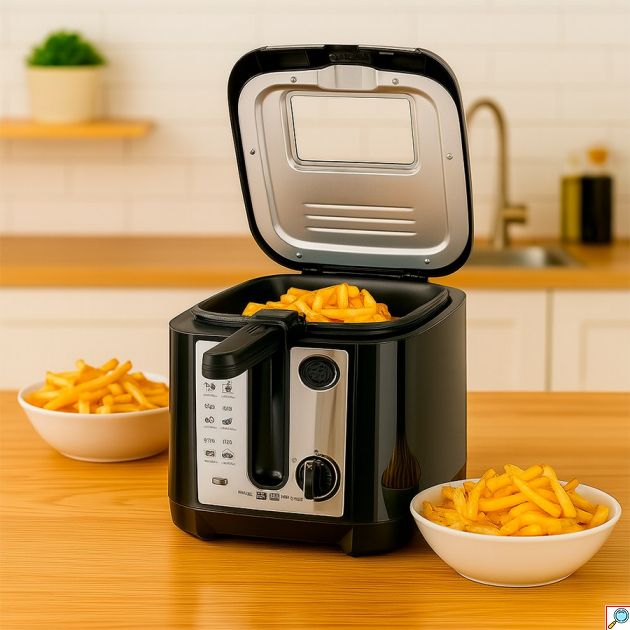 Φριτέζα Λαδιού 2.5L – Τραγανό Τηγάνισμα με 1650W - Ρυθμιζόμενη Θερμοκρασία, Αντικολλητικό Δοχείο, Φίλτρο Καπνού