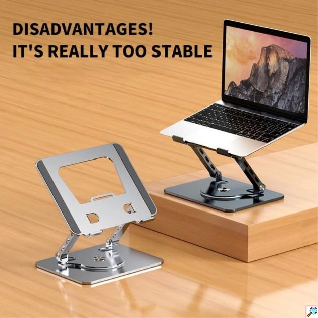 Βάση Laptop Πτυσσόμενη & Περιστρεφόμενη 360° – Εργονομία & Σταθερότητα - Για Laptops έως 17