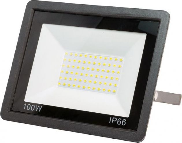 Προβολέας LED 100W – Ισχυρός Φωτισμός & Αντοχή IP66 - Ψυχρό Λευκό 6500K, 96 LED SMD, Εξωτερικού Χώρου, Μαύρος