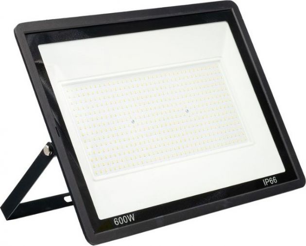 Προβολέας LED 600W Ψυχρό Λευκό 6500K – Εξωτερικού Χώρου IP66 - Ισχυρός Φωτισμός για Αυλή, Εργοτάξιο, Πάρκινγκ, Αδιάβροχος