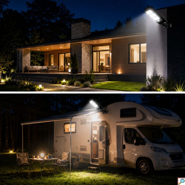 Led Αδιάβροχο Ηλιακό Φωτιστικό Δρόμου 150W 11520LM με Ανιχνευτή Κίνησης και Τηλεχειριστήριο Jortan JT-G-150W