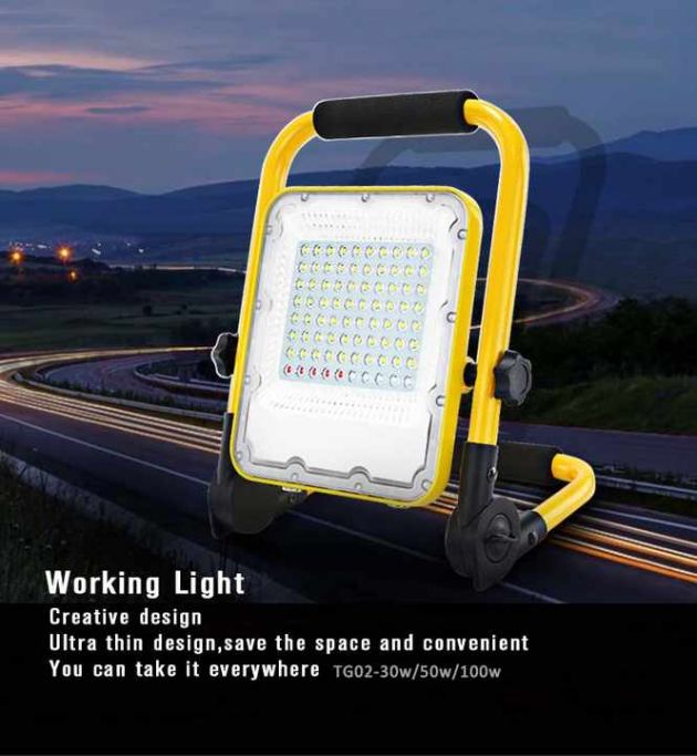 LED Ανθεκτικός Φορητός Επαναφορτιζόμενος Προβολέας Δαπέδου 30W - Aigostar