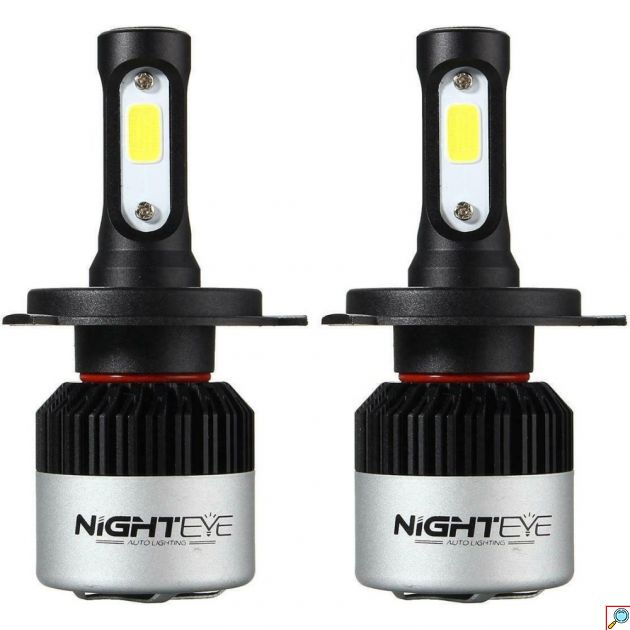 Λάμπες LED Αυτοκινήτου - 72W, 9000LM, 6500K, IP68 - Σετ 2 Τεμαχίων Για Καθαρό Λευκό Φωτισμό