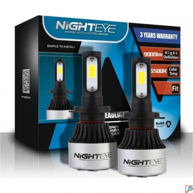 Λάμπες LED Αυτοκινήτου - 72W, 9000LM, 6500K, IP68 - Σετ 2 Τεμαχίων Για Καθαρό Λευκό Φωτισμό