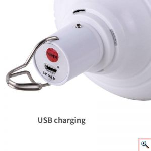 LED Επαναφορτιζόμενη Λάμπα Νυχτός USB - LED Bulb Night Lamp 50W