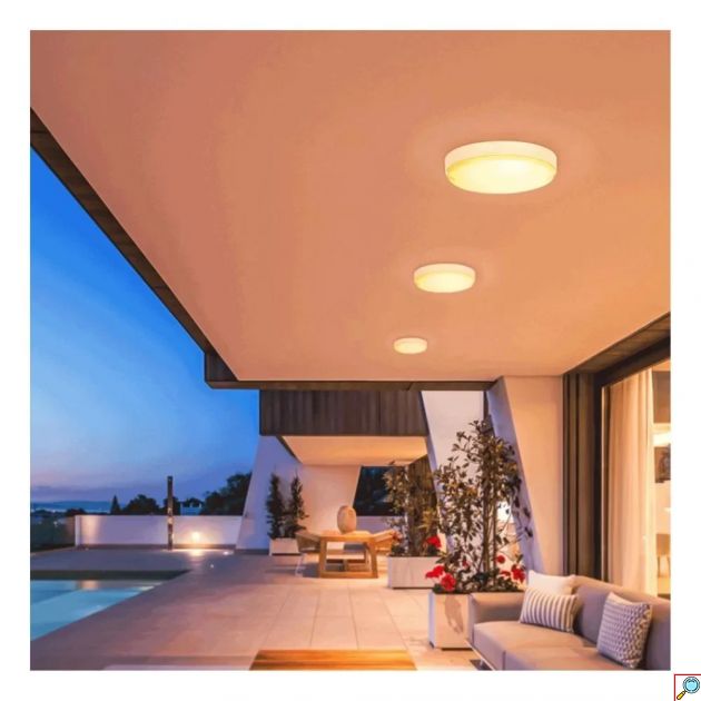 LED Dimmable Αδιάβροχο Ηλιακό Φωτιστικό Οροφής 50W με 3 Ρυθμίσεις Φωτισμού και Τηλεχειριστήριο - Aigostar