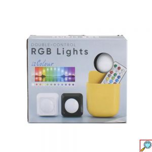 LED Φωτιστικό Σποτ Μπαταρίας RGB με Τηλεχειριστήριο Σετ 2 Τμχ 