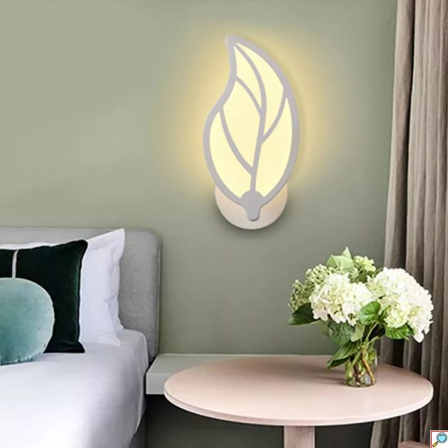 LED Φωτιστικό Τοίχου – Απλίκα 10W σε Θερμό Λευκό Φωτισμό και Σχήμα Φύλλο E32 - Universo