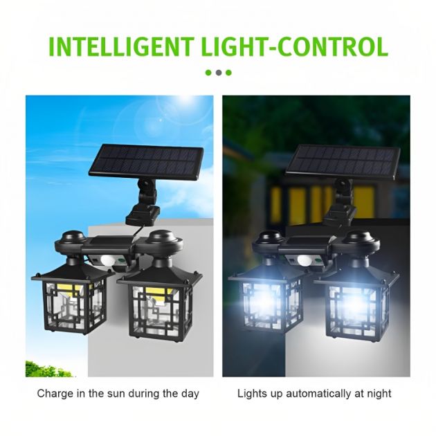 LED Ηλιακό Αδιάβροχο Φωτιστικό 192 SMD με 3 Λειτουργίες Φωτισμού & Ανιχνευτή Κίνησης
