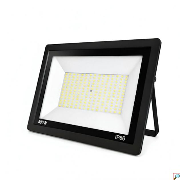 Προβολέας LED Jortan 400W – Ισχυρός Φωτισμός & Αντοχή IP66 - Ψυχρό Λευκό 6500K, Εξωτερικού Χώρου, Μαύρος