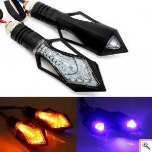 Φλας Μοτοσυκλέτας με 13smd LED και Φώτα Ημέρας 2τμχ - LED Lighting Motorcycle 