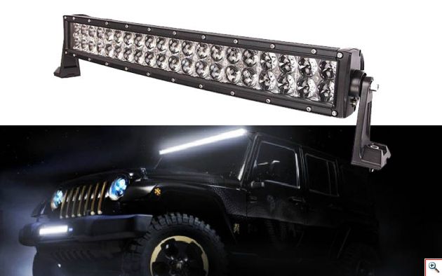 Αδιάβροχος Προβολέας CREE LED - Μπάρα Φωτισμού 40 LED - 120W - Ψυχρό Φως