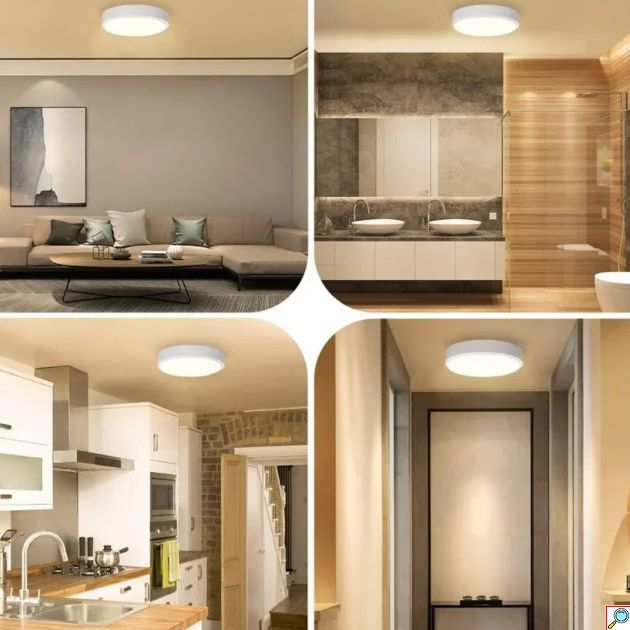 LED Πλαφονιέρα Οροφής 24 W Διαμέτρυ 40 cm - Ψυχρός Λευκός Φωτισμός