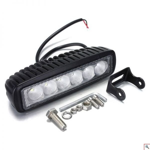 Προβολέας Αυτοκινήτου 18W με 6 LED