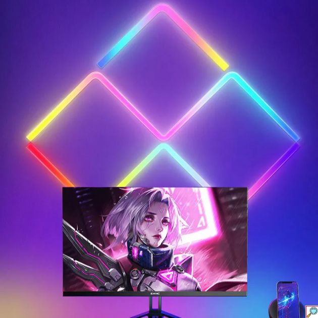 Επιτοίχιο LED RGB Φωτιστικό Λωρίδα Dimmable με Bluetooth App Εφαρμογή