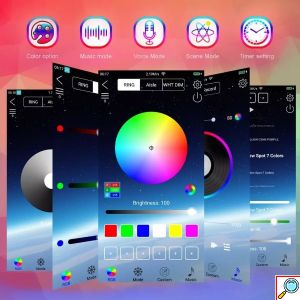Σετ Ταινίες με Πολύχρωμα RGB LED 6W σε Σχήμα Πυροτεχνήματος Μήκους 0.5m με App Εφαρμογή - Τηλεχειριστήριο & Τροφοδοσία USB