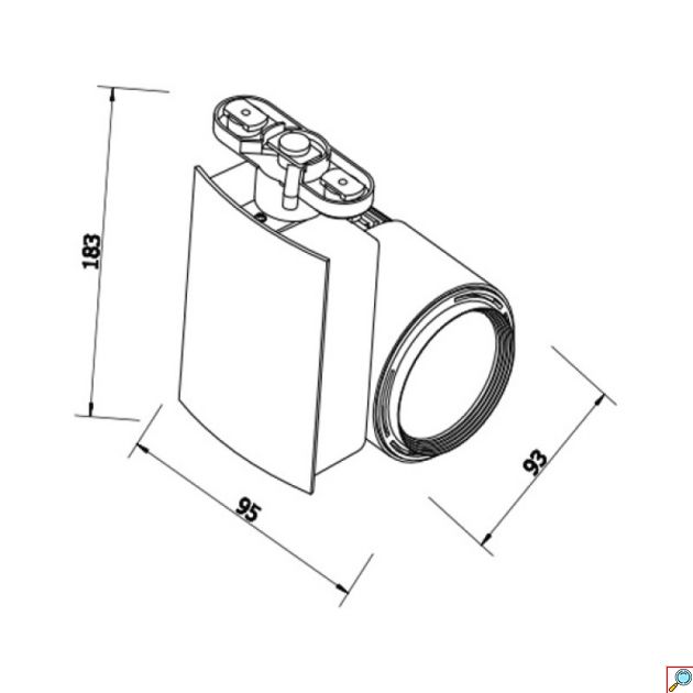LED Tracklight Φωτιστικό Σποτ Ράγας 3 Καλωδίων 23W - 4000K - Aigostar