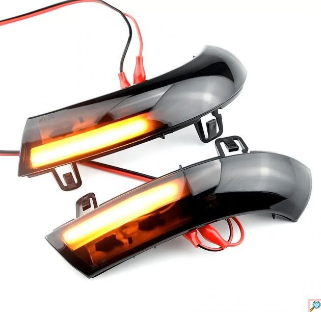 LED Τρεχούμενο Φλας Καθρέπτη VW Golf 5, Jetta, Passat – Εφέ Κίνησης, Plug & Play - Canbus Error Free, Αδιάβροχο, Σετ 2τμχ