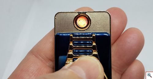 Αντιανεμικός USB Επαναφορτιζόμενος Αναπτήρας Πυράκτωσης Ρολόι - USB Lighter