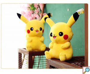 Μεγάλο Βελούδινο Λούτρινο Pokemon Picachu Κίτρινο 55cm