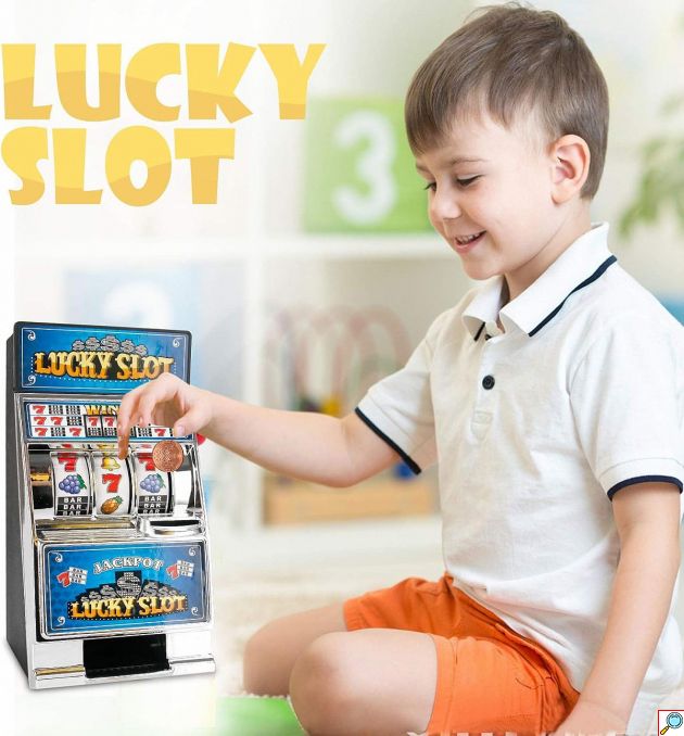 Κουμπαράς Lucky Slot - Διασκεδαστικός Κουλοχέρης με Ήχο & Φως