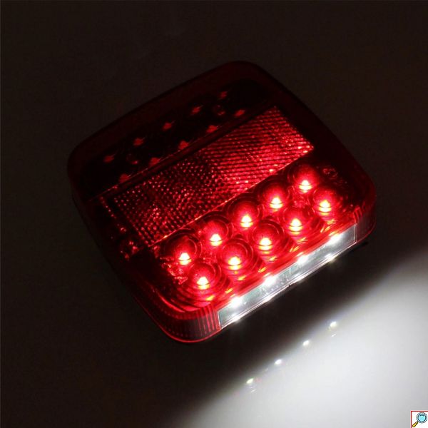 Universal Αδιάβροχα LED Ασύρματα Μαγνητικά Φανάρια - Φλας - Στοπ - Πορείας 12/ 24V με USB για Τρέιλερ & Φορτηγά 2τμχ.