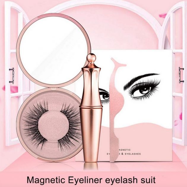Σετ Μαγνητικό Eyeliner - Μαγνητικές Βλεφαρίδες & Τσιμπιδάκι - Glamza Magnetic Eyeliner & Eyelashes