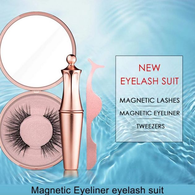 Σετ Μαγνητικό Eyeliner - Μαγνητικές Βλεφαρίδες & Τσιμπιδάκι - Glamza Magnetic Eyeliner & Eyelashes