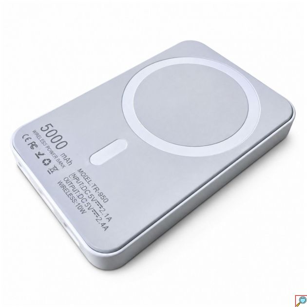 MagSafe Power Bank 5000mAh – Ασύρματη Φόρτιση 10W - με Θύρα USB-C, Fast Charging PD, Συμβατό με iPhone, Λεπτός Σχεδιασμός