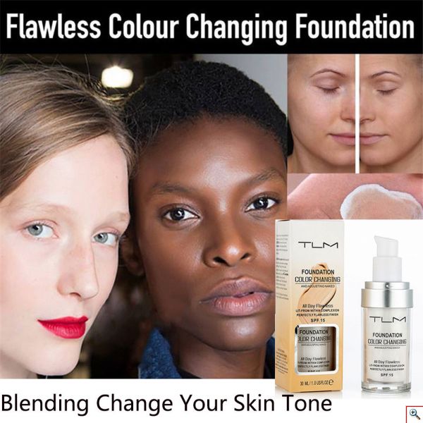 Διαφανές Υγρό Μέικαπ που Προσαρμόζεται στο Χρώμα του Δέρματος - Foundation Color Changing Makeup