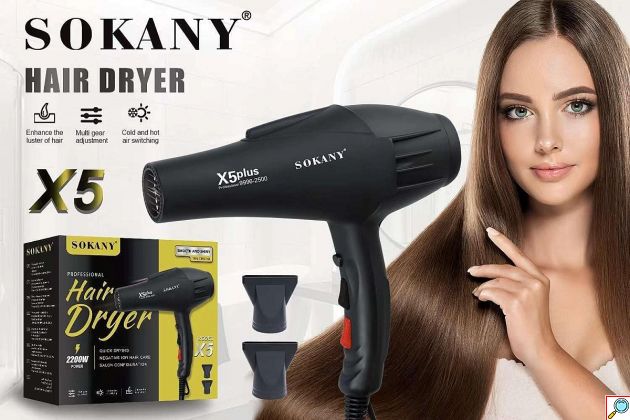 Πιστολάκι Μαλλιών 2200W – Επαγγελματικό Στέγνωμα & Styling - Με 3 Θερμοκρασίες, 2 Ταχύτητες & Λειτουργία Ιονισμού