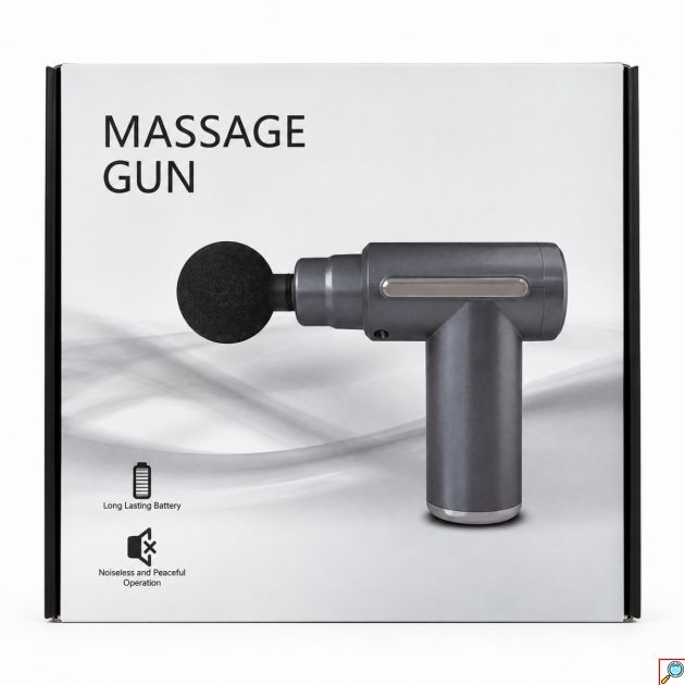 Πιστόλι Μασάζ Fascial Massage Gun 30W 17849-13 - 5 Ταχύτητες & 4 Κεφαλές - Κρουστικό Μασάζ Βαθιών Ιστών, Αθόρυβο & Επαναφορτιζόμενο