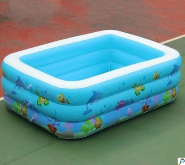 Μεγάλη Παιδική Πισίνα Φουσκωτή 210x150x60cm Μπλε - Swimming Pool