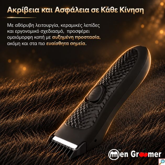Men Groomer EVO FLEX – Επαναφορτιζόμενη Αδιάβροχη Κουρευτική Μηχανή Σώματος, για Κεφάλι και Γένια, με Τεχνολογία BladeLock™ για τις Ευαίσθητες Περιοχές