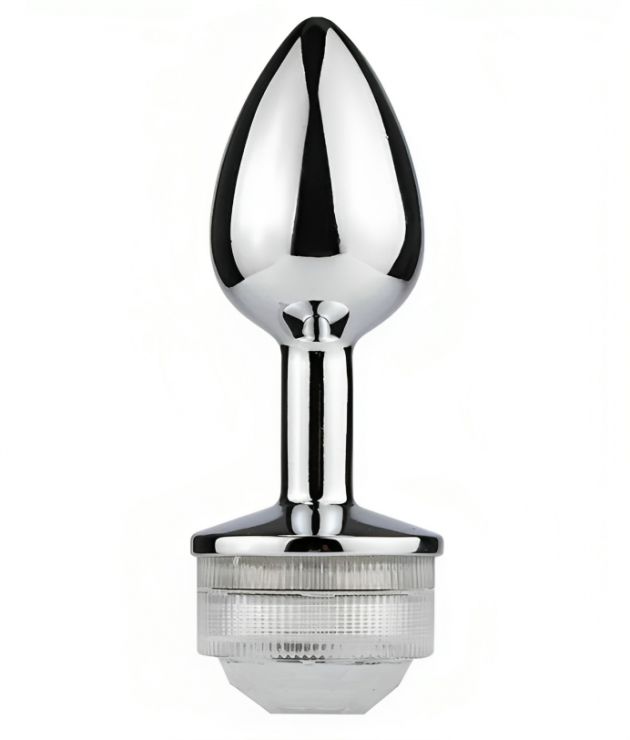 Μεταλλική Πρωκτική Σφήνα με Φως & Τηλεχειριστήριο