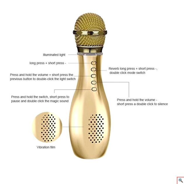 Ασύρματο Bluetooth Μικρόφωνο KARAOKE Ηχείο Mp3 Player Q007