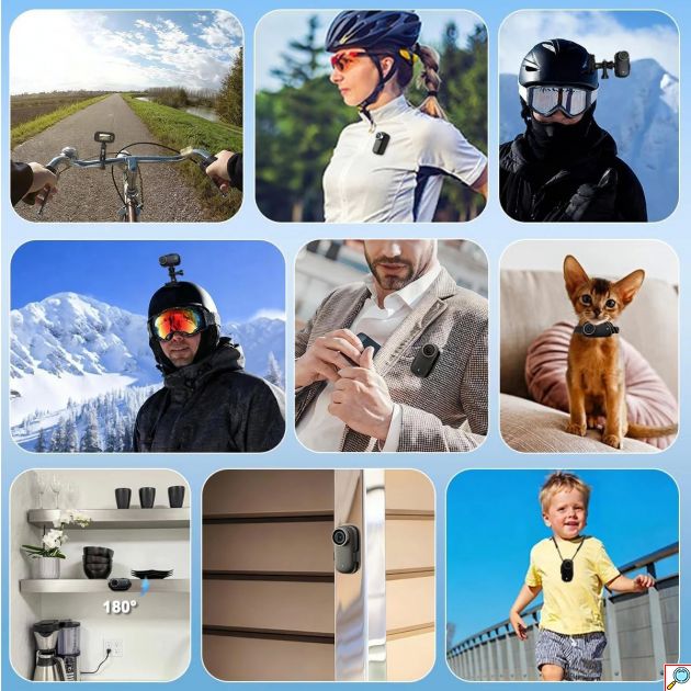 Mini Action Camera 4K Ultra HD - WiFi, Ευρυγώνιος Φακός 140°, Σταθεροποίηση EIS και Οθόνη 1.47″