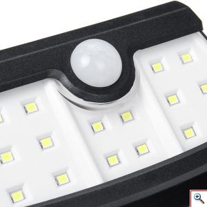 Mini Αδιάβροχο Ηλιακό Φωτιστικό Δρόμου 20W με 28 LED και Ενσωματωμένο Ηλιακό Συλλέκτη Solar Panel Εξωτερικού Χώρου & Ανιχνευτή Κίνησης 
