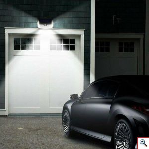 Mini Αδιάβροχο Ηλιακό Φωτιστικό Δρόμου 20W με 28 LED και Ενσωματωμένο Ηλιακό Συλλέκτη Solar Panel Εξωτερικού Χώρου & Ανιχνευτή Κίνησης 